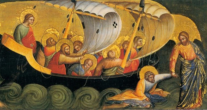 Jesus walks on water