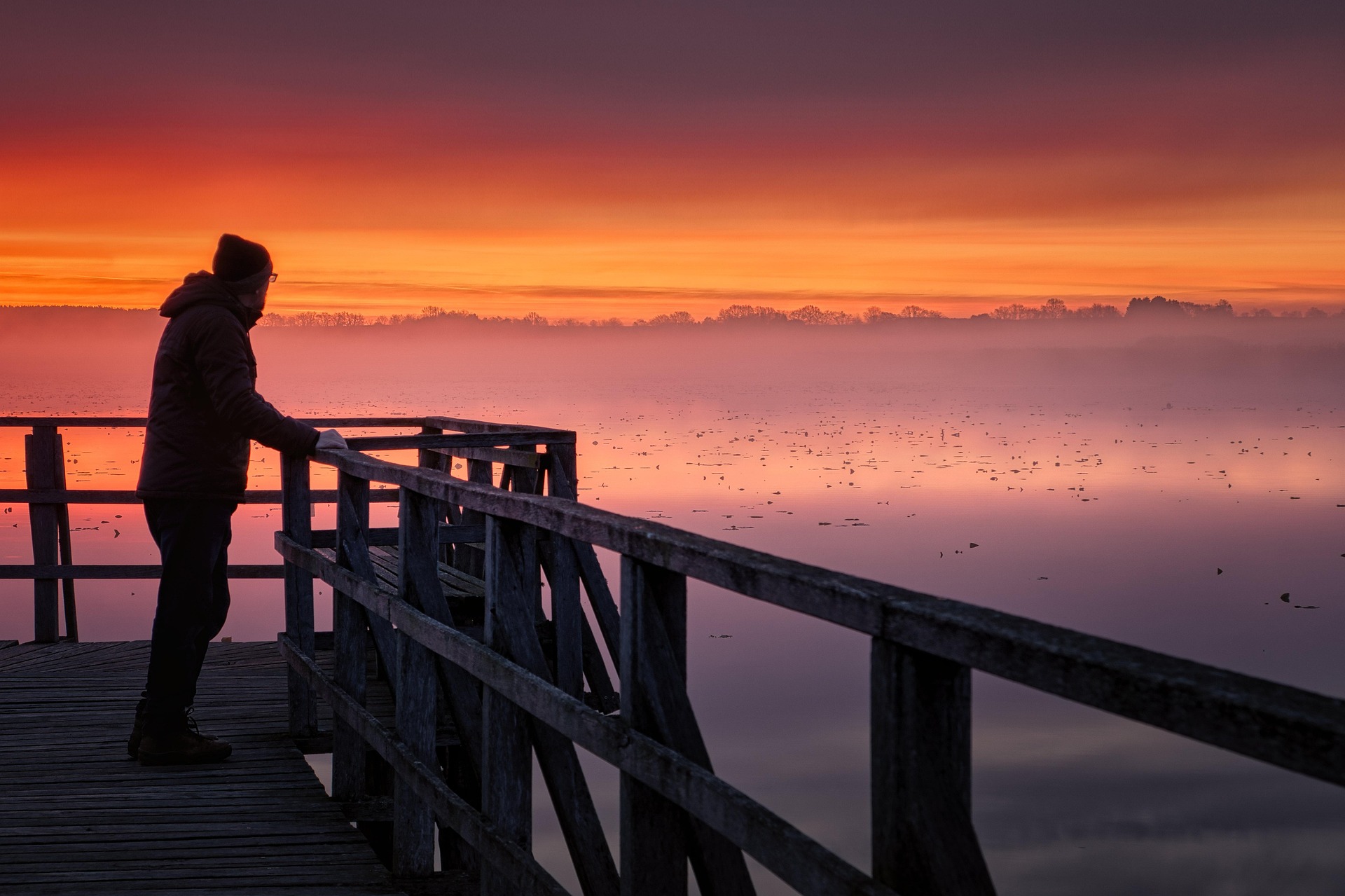 sunset man